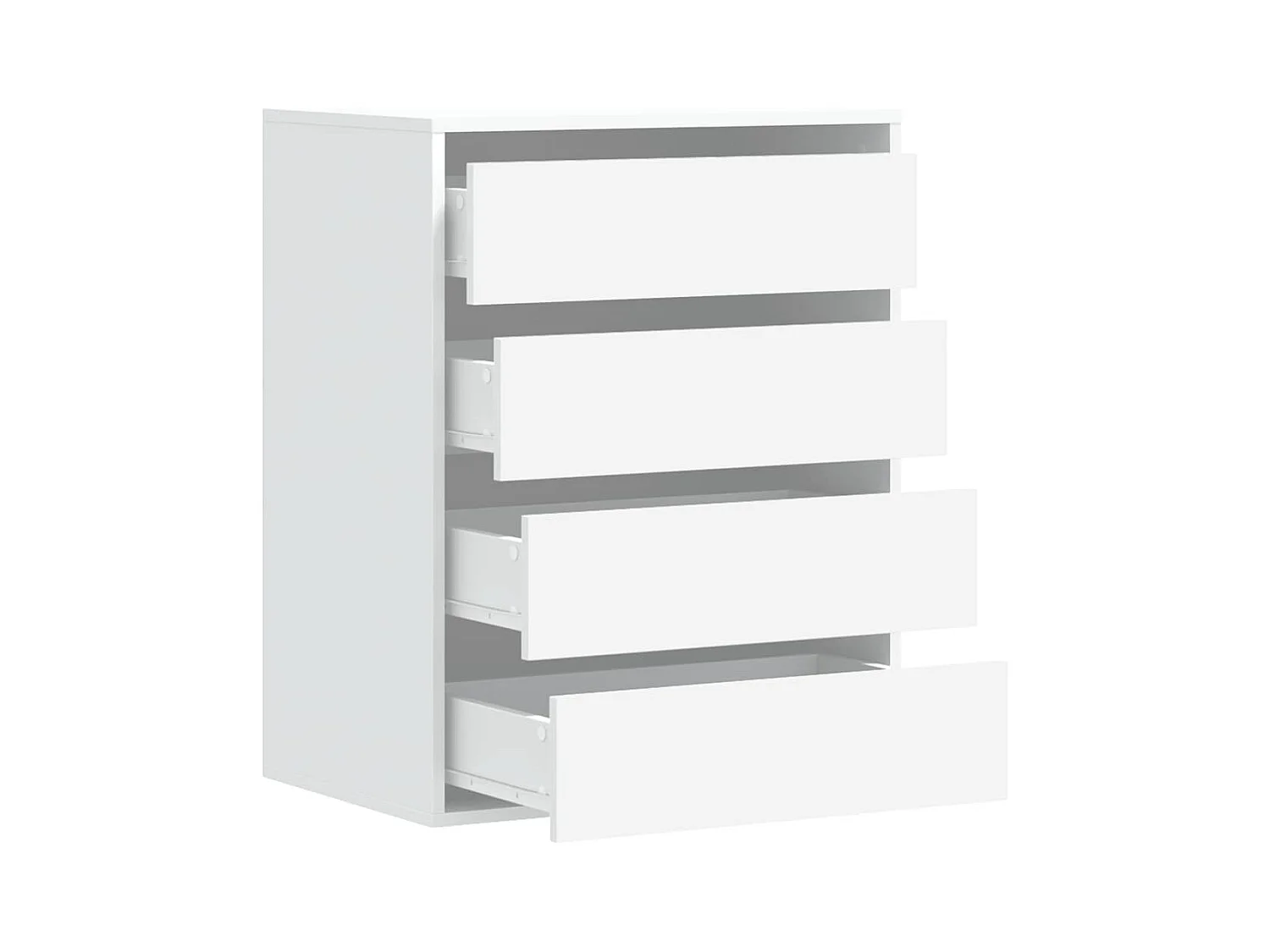 Ladekast 60x41x76 cm bewerkt hout wit