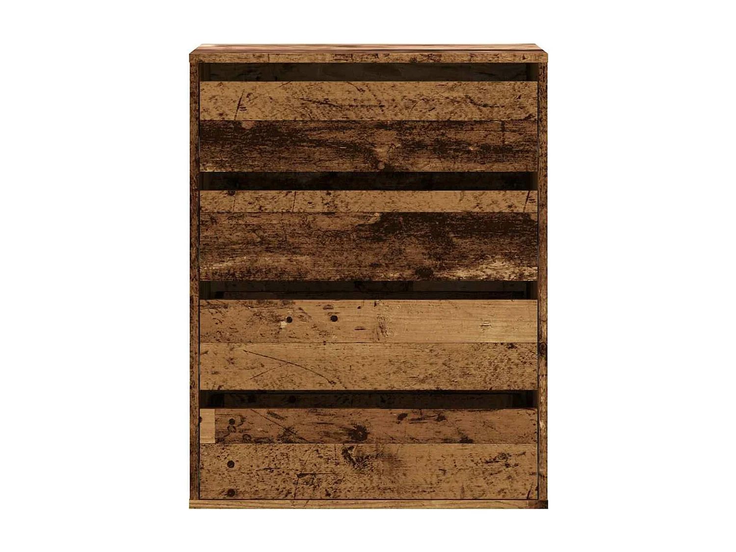 Ladekast 60x41x76 cm bewerkt hout oud houtkleurig