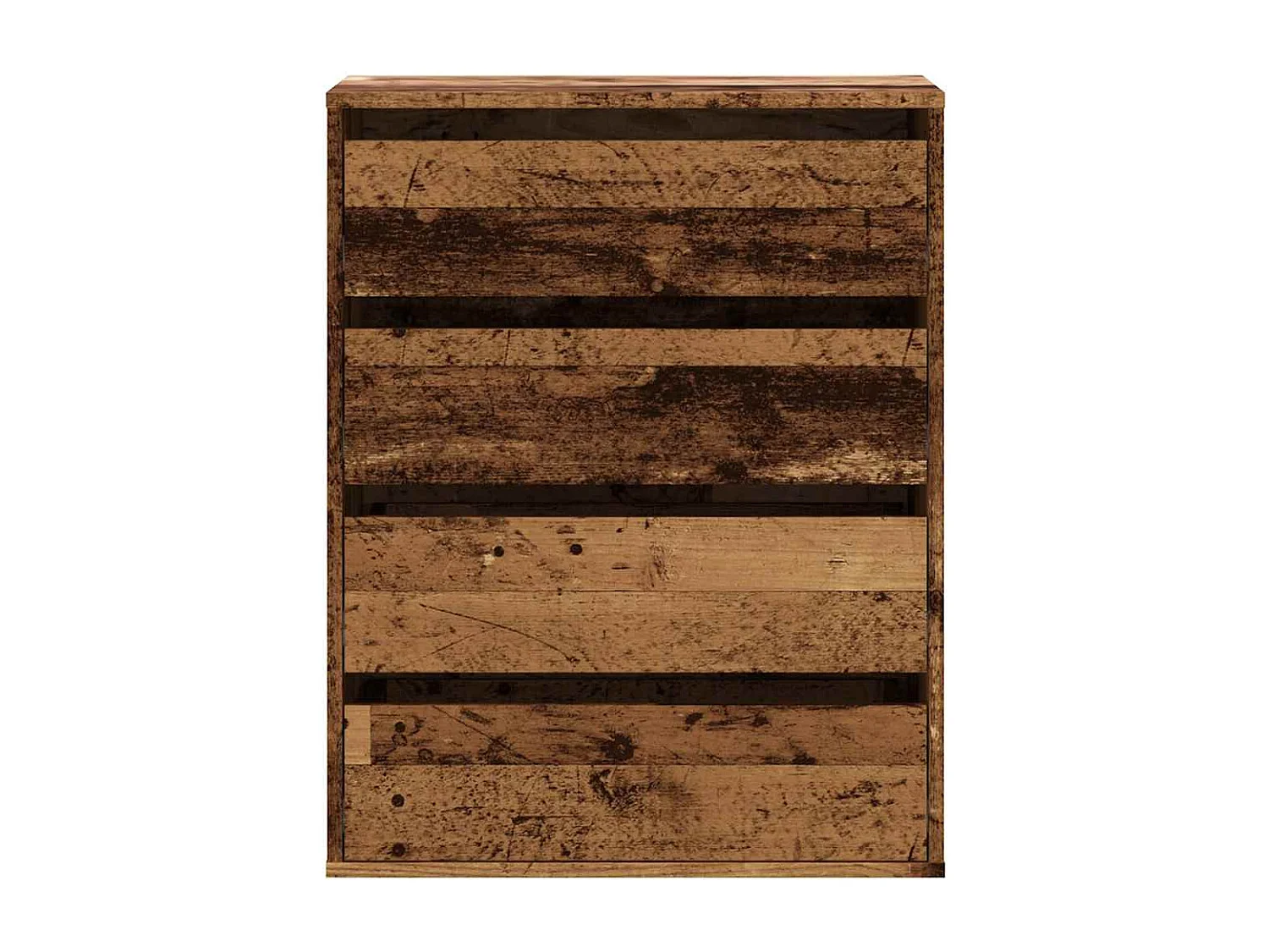 Ladekast 60x41x76 cm bewerkt hout oud houtkleurig