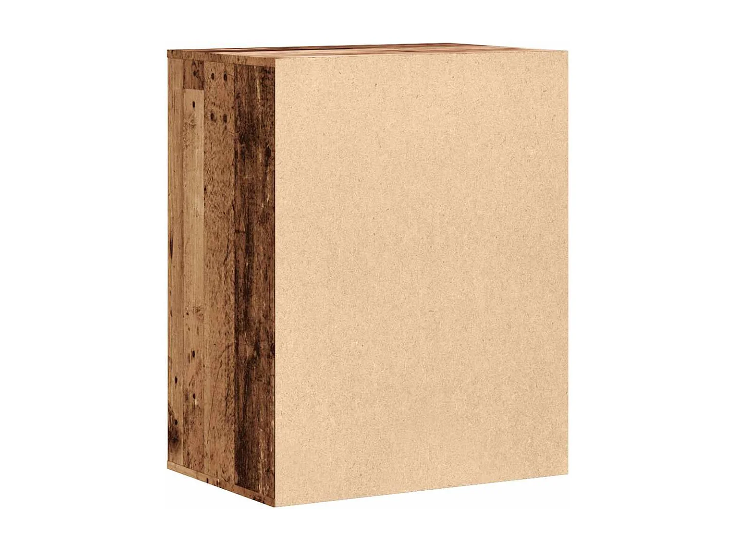 Ladekast 60x41x76 cm bewerkt hout oud houtkleurig