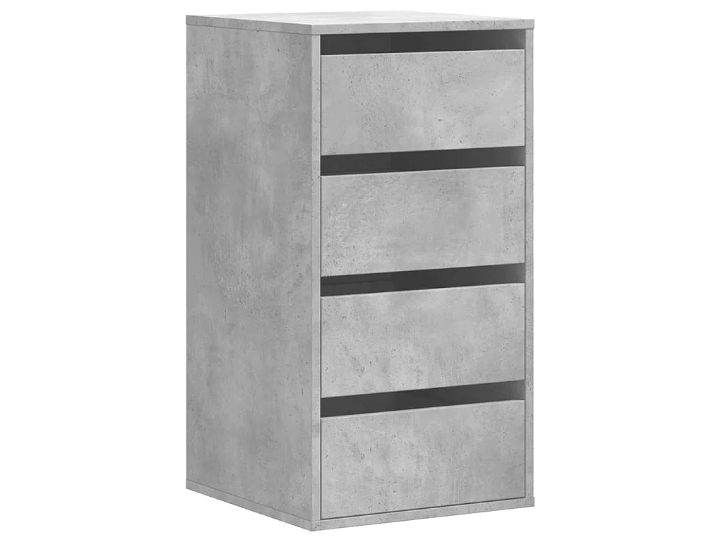 Ladekast 40x41x76 cm bewerkt hout betongrijs