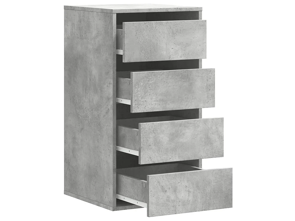 Ladekast 40x41x76 cm bewerkt hout betongrijs