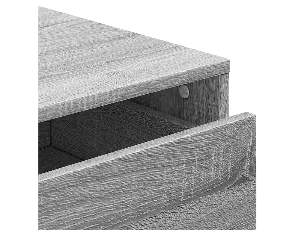 Ladekast 40x41x76 cm bewerkt hout grijs sonoma eikenkleurig