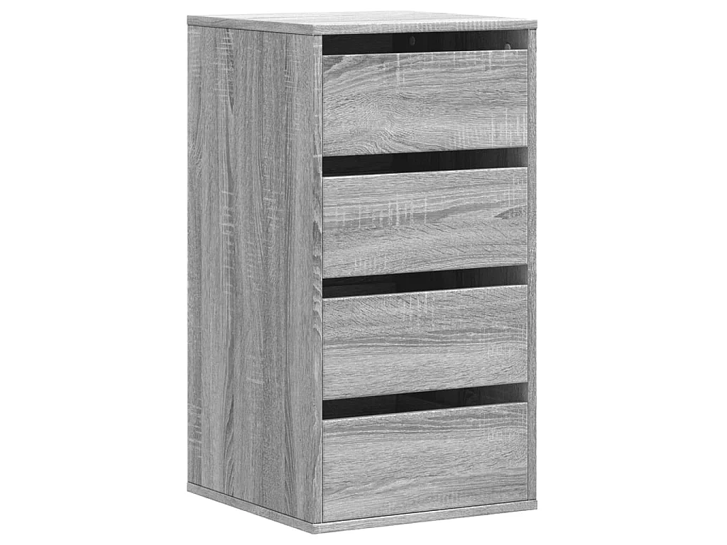 Ladekast 40x41x76 cm bewerkt hout grijs sonoma eikenkleurig