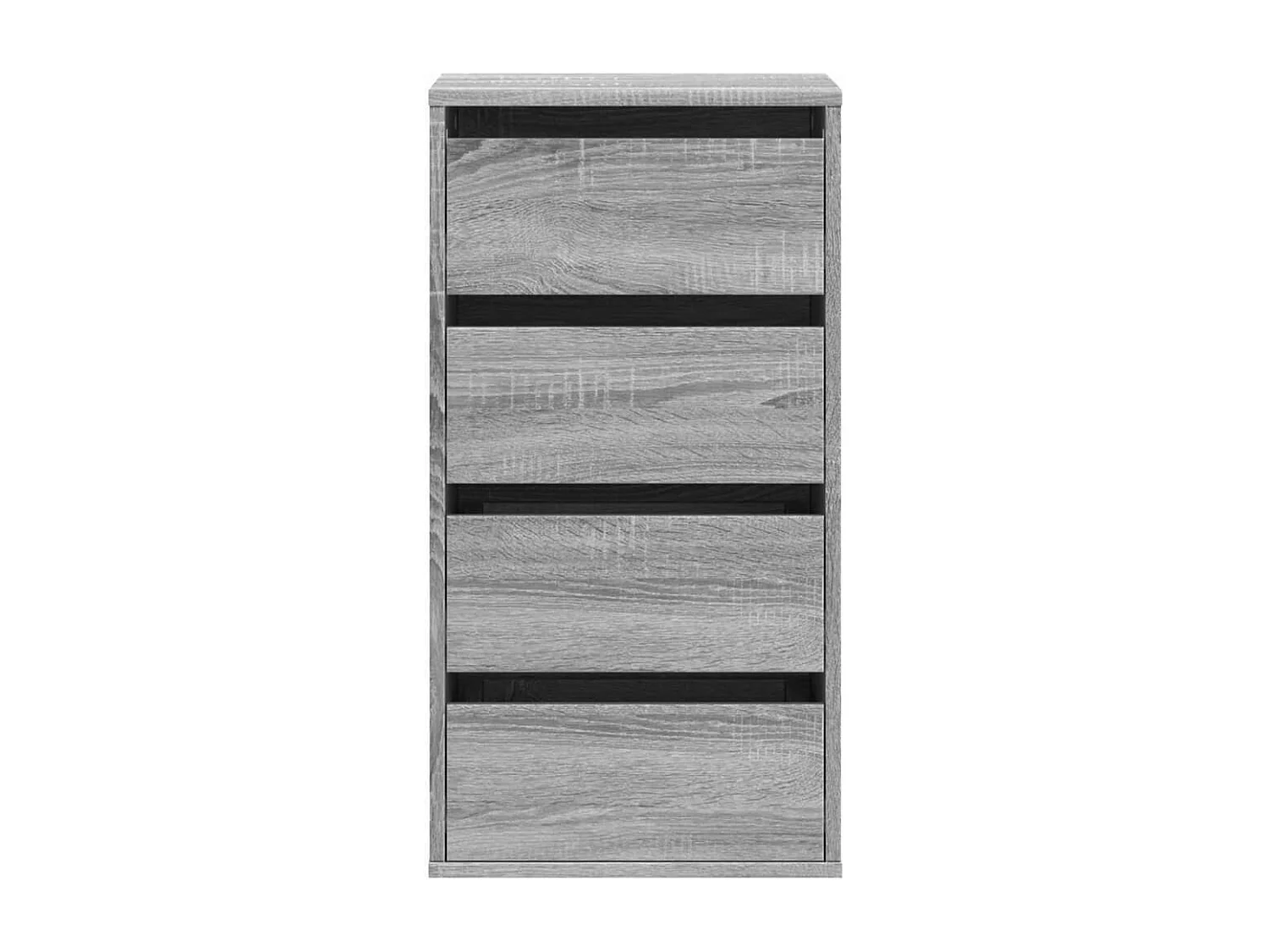 Ladekast 40x41x76 cm bewerkt hout grijs sonoma eikenkleurig