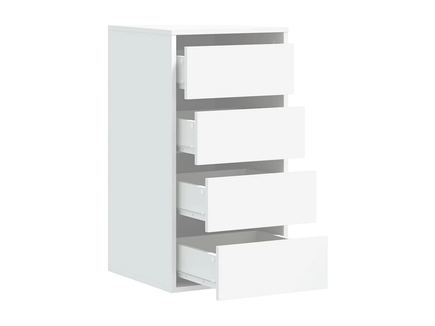 Cassettiera Bianca 40x41x76 cm in Legno Multistrato