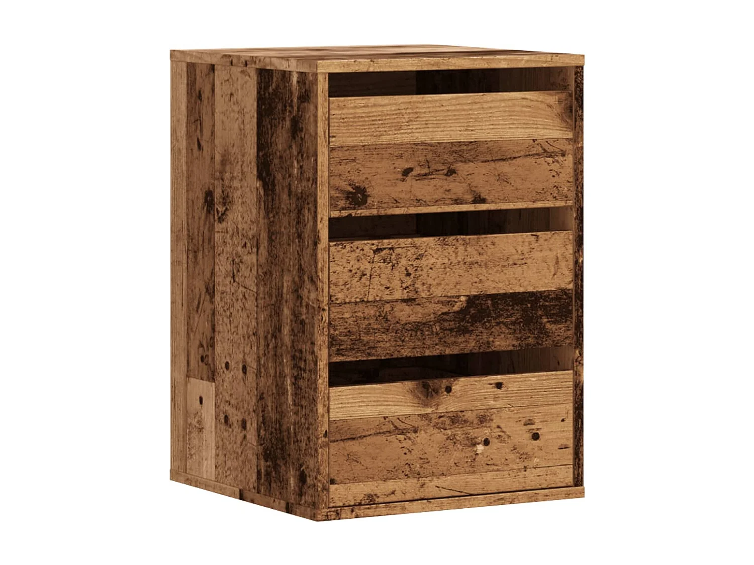 Commode d'angle vieux bois 40x41x58 cm bois d'ingénierie