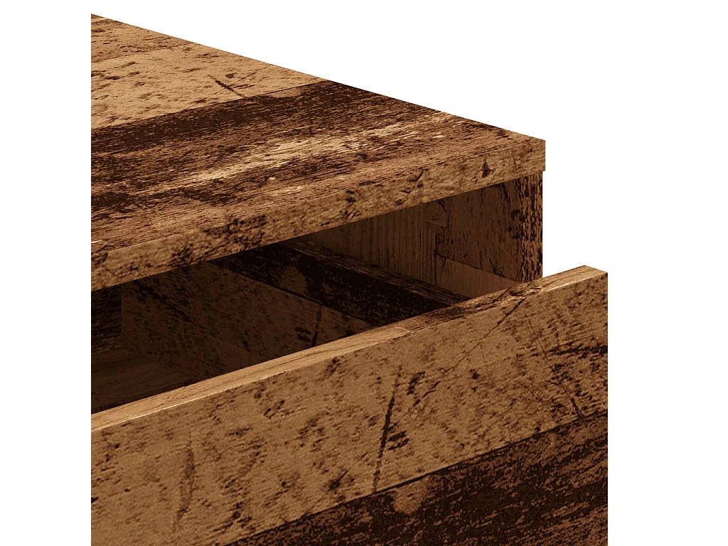 Commode d'angle vieux bois 40x41x58 cm bois d'ingénierie