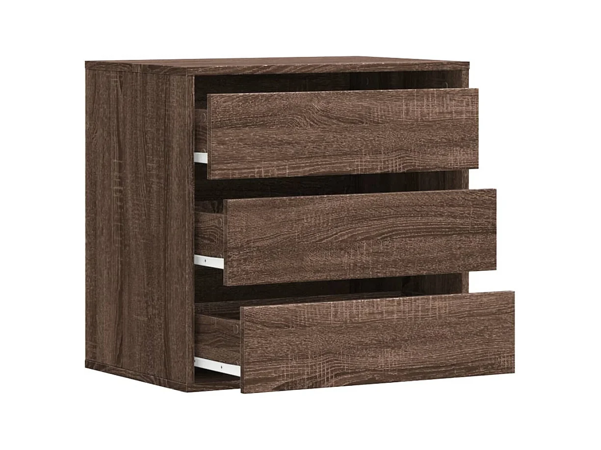 Commode d'angle chêne marron 60x41x58 cm bois d'ingénierie