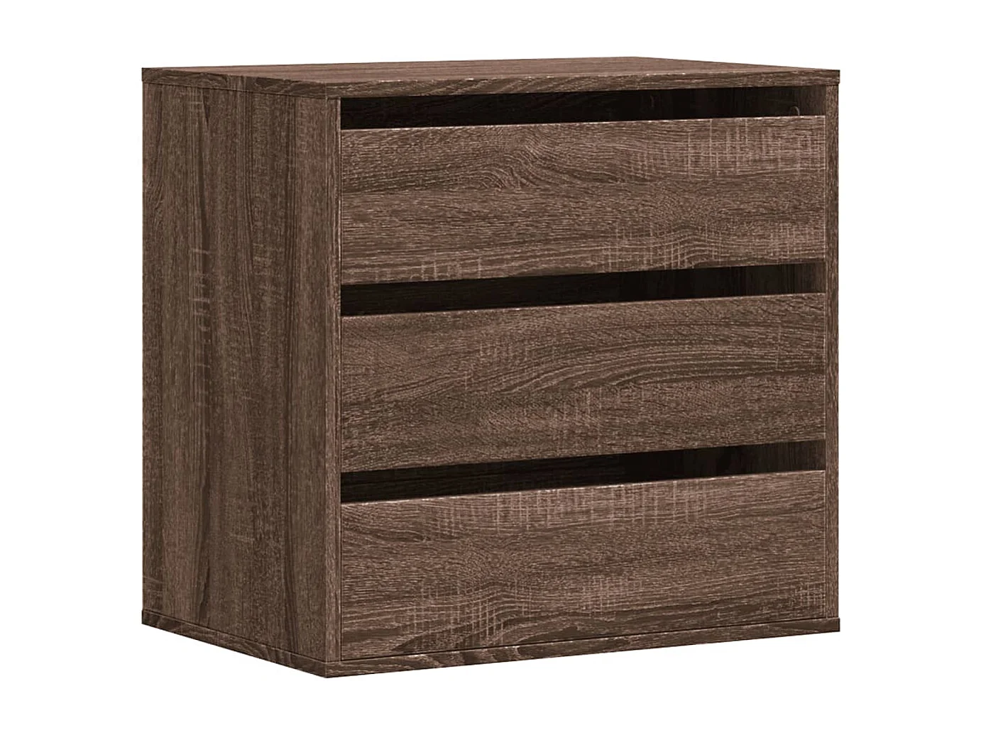 Ladekast 60x41x58 cm bewerkt hout bruin eikenkleurig