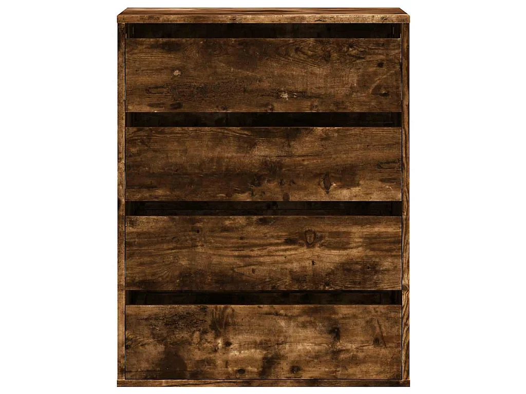 Ladekast 60x41x76 cm bewerkt hout gerookt eikenkleurig