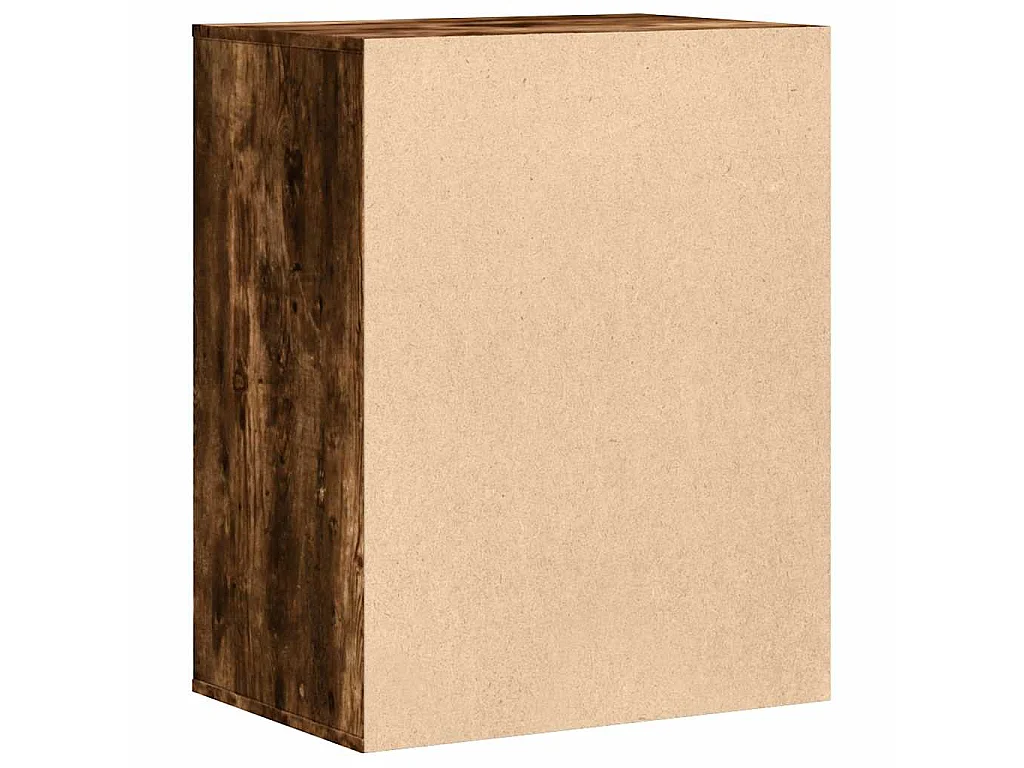 Ladekast 60x41x76 cm bewerkt hout gerookt eikenkleurig