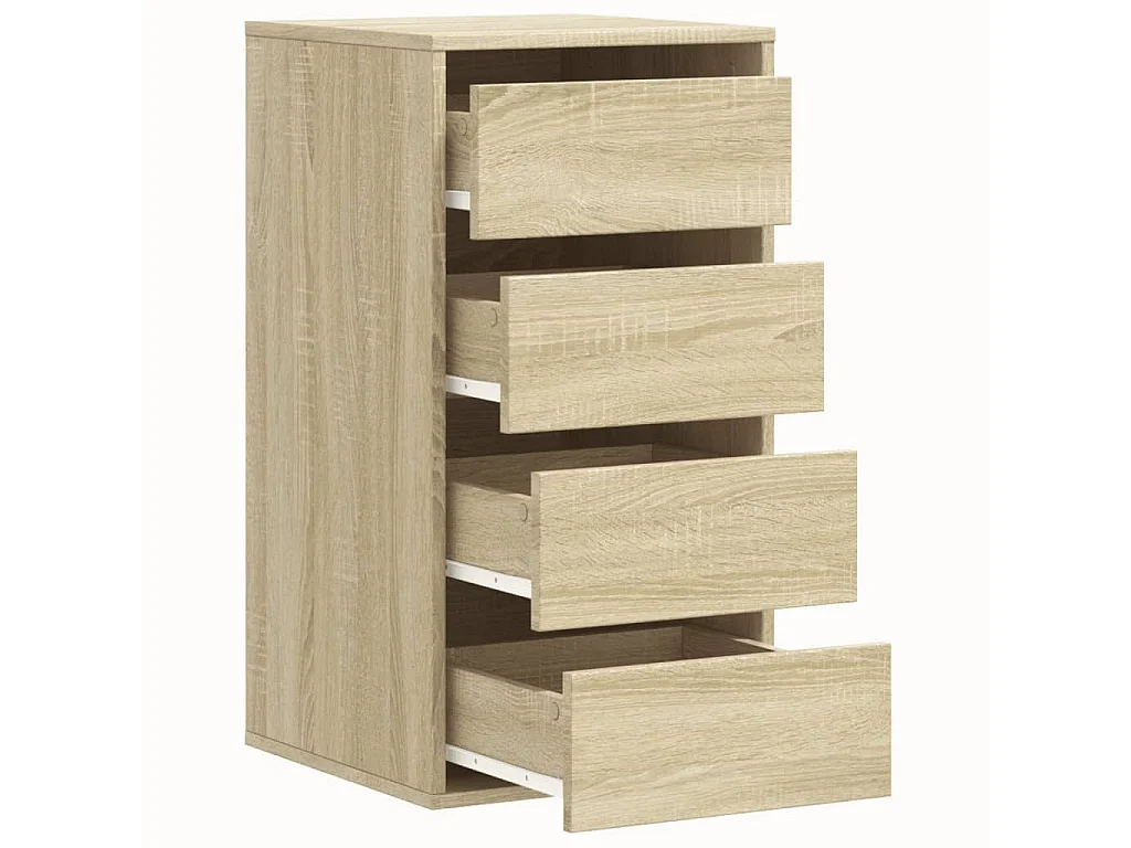 Ladekast 40x41x76 cm bewerkt hout sonoma eikenkleurig
