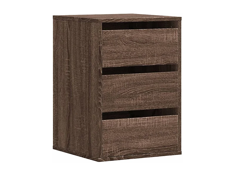 Commode d'angle chêne marron 40x41x58 cm bois d'ingénierie