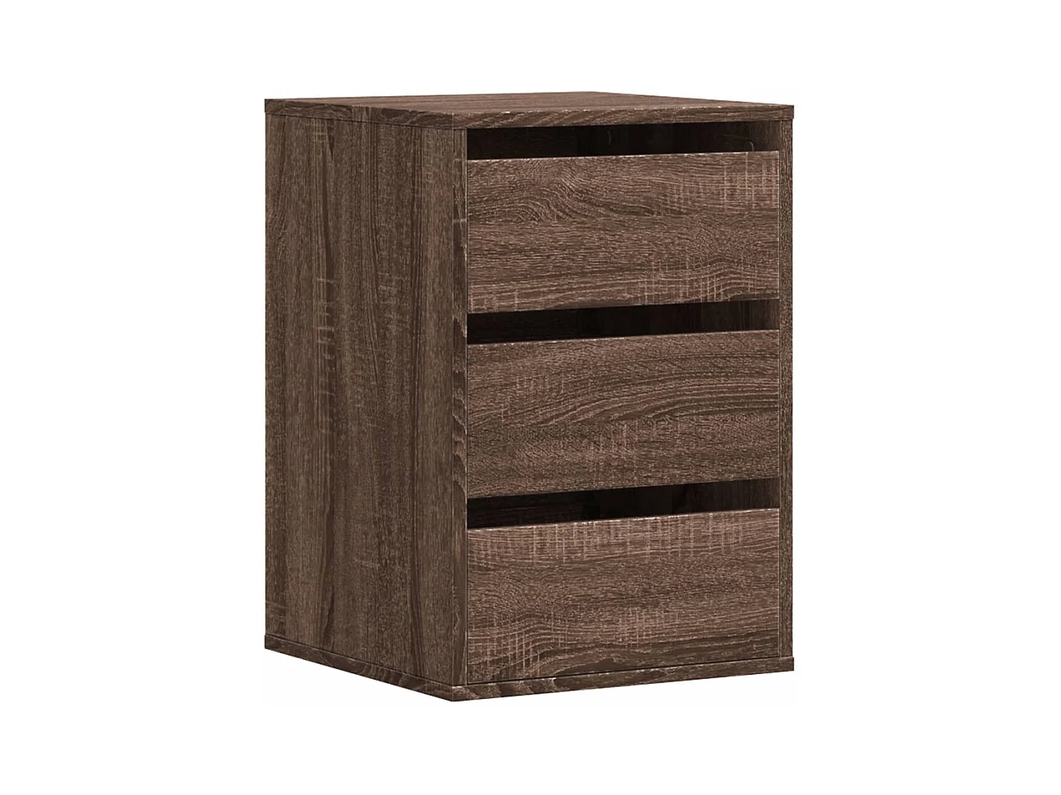 Commode d'angle chêne marron 40x41x58 cm bois d'ingénierie