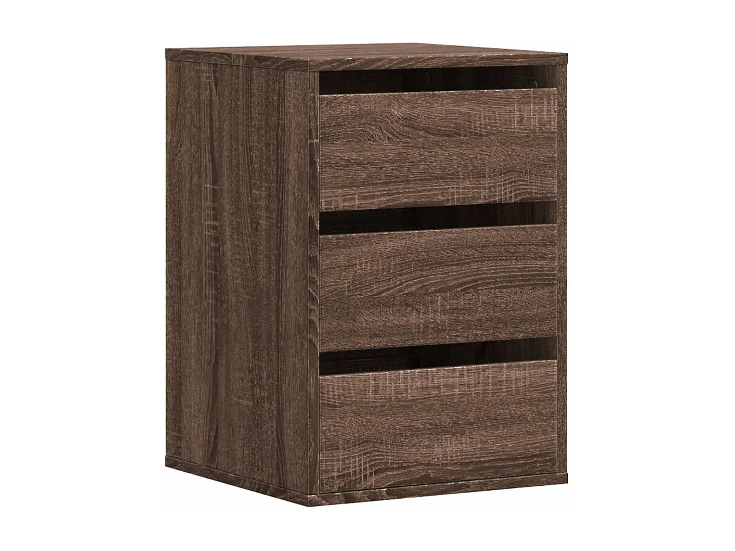 Ladekast 40x41x58 cm bewerkt hout bruin eikenkleurig