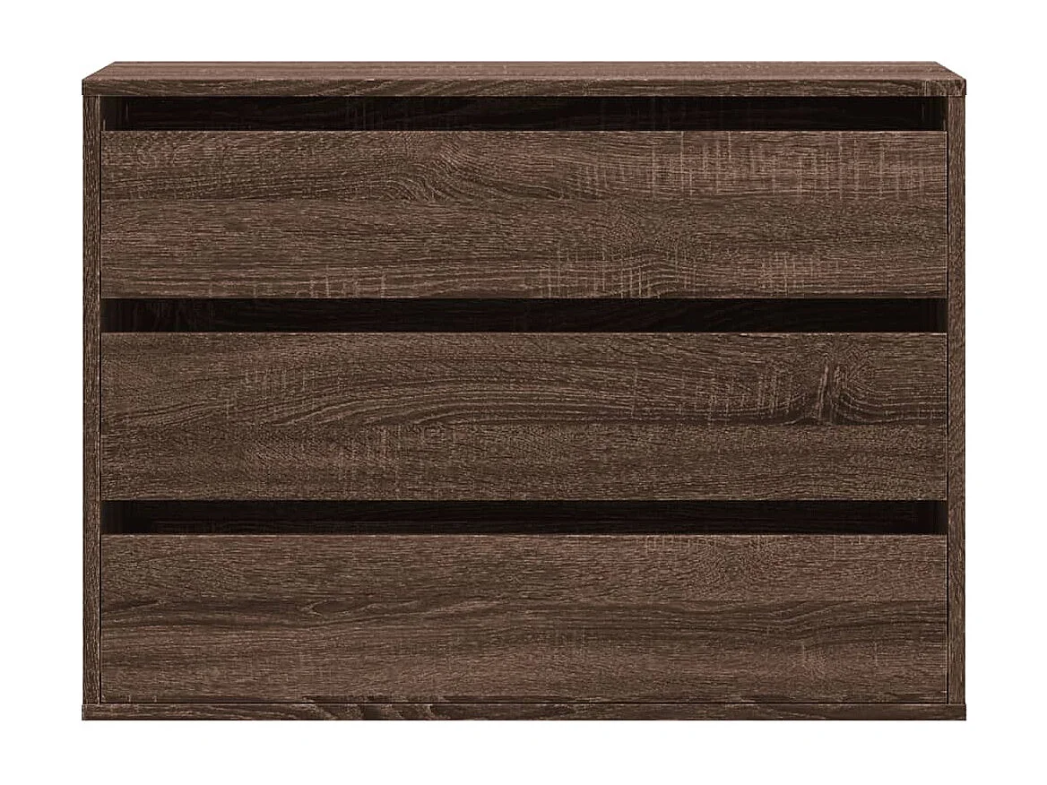 Commode d'angle chêne marron 80x41x58 cm bois d'ingénierie