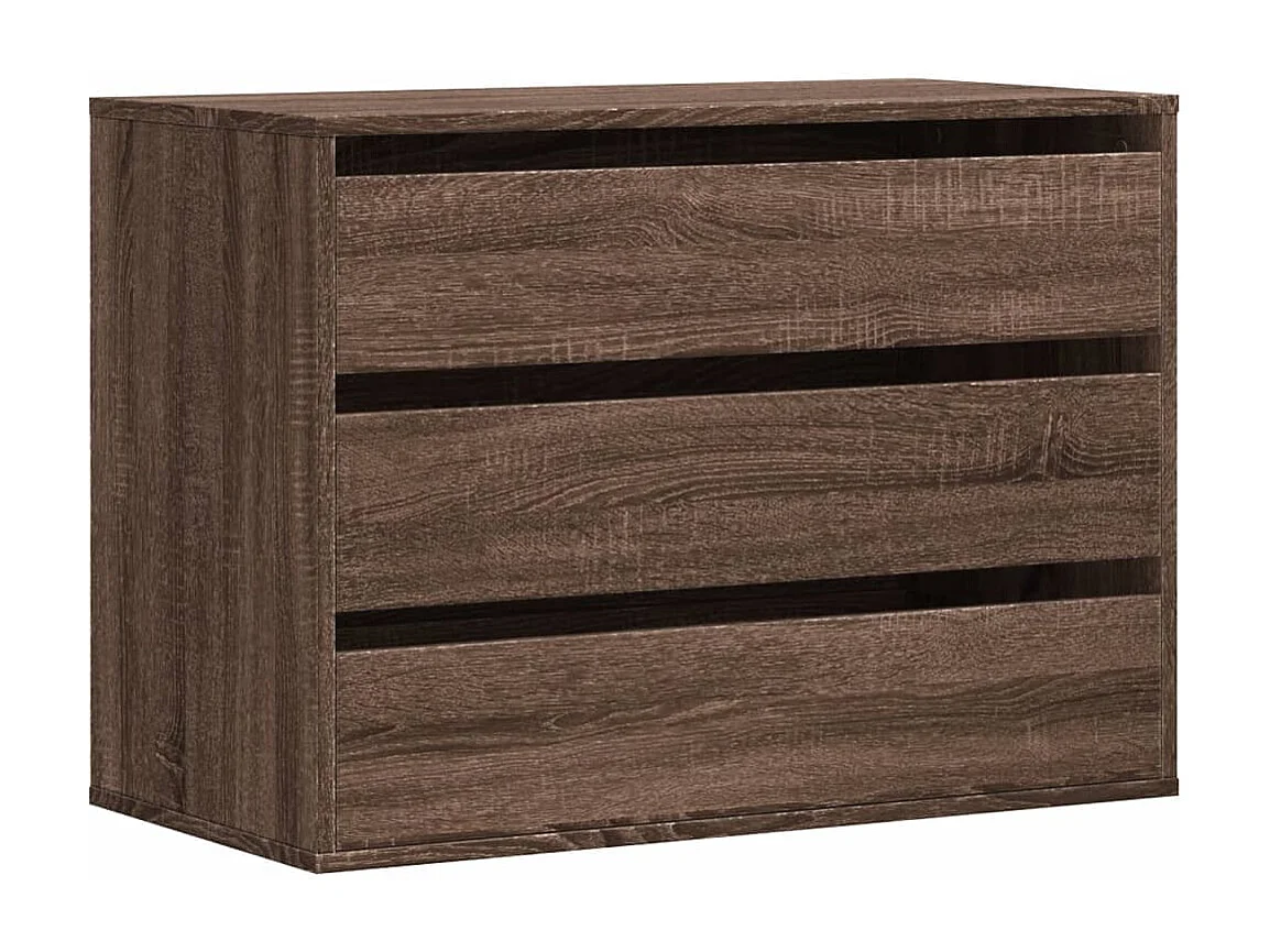 Commode d'angle chêne marron 80x41x58 cm bois d'ingénierie