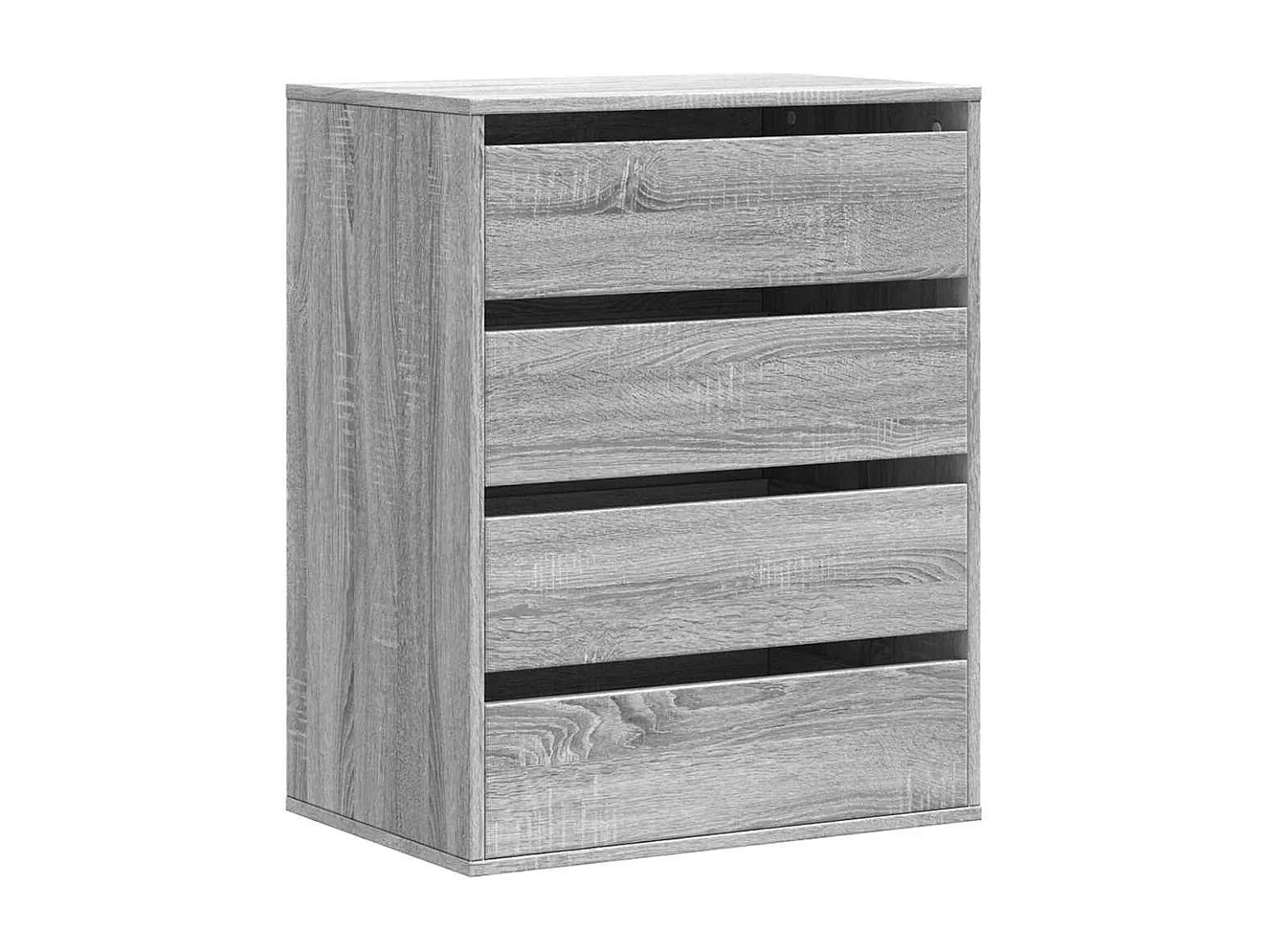 Ladekast 60x41x76 cm bewerkt hout grijs sonoma eikenkleurig