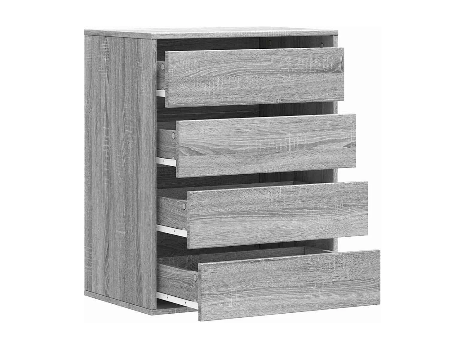 Ladekast 60x41x76 cm bewerkt hout grijs sonoma eikenkleurig