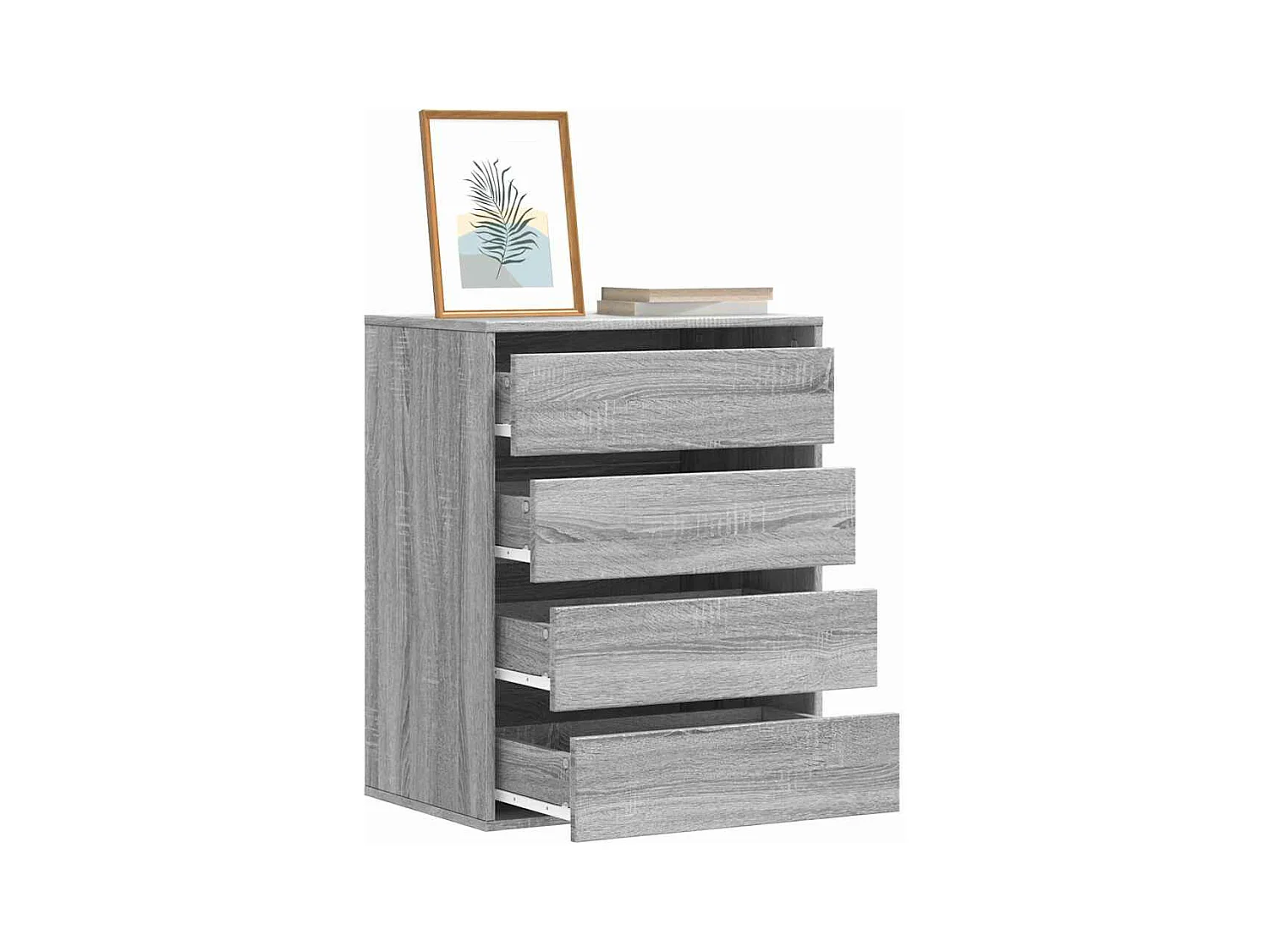 Commode d'angle sonoma gris 60x41x76 cm bois d'ingénierie