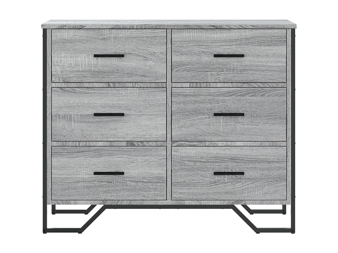 Cajonera de madera de ingenierÃa gris Sonoma 91x35,5x74,5 cm