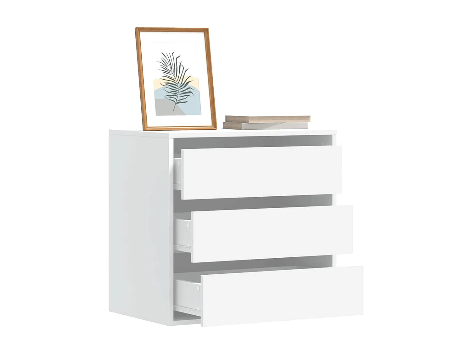 Cassettiera Bianca 60x41x58 cm in Legno Multistrato