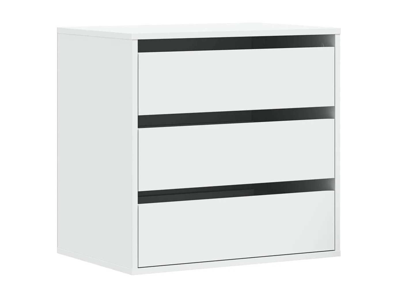 Cassettiera Bianca 60x41x58 cm in Legno Multistrato