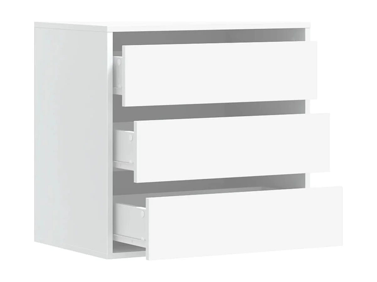 Cassettiera Bianca 60x41x58 cm in Legno Multistrato