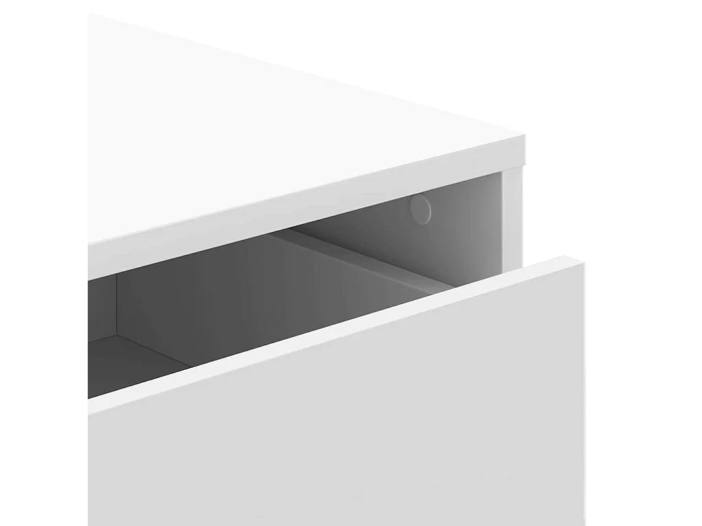Cajonera de esquina madera de ingeniería blanca 60x41x58 cm