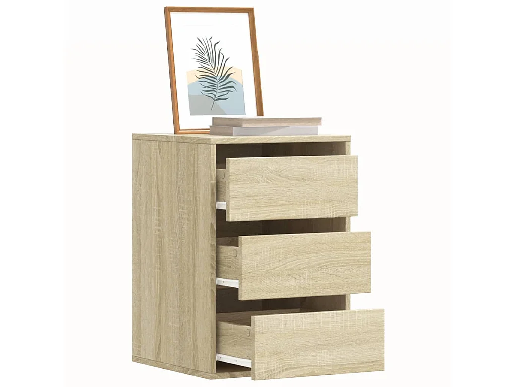 Cajonera de esquina madera ingeniería roble Sonoma 40x41x58 cm