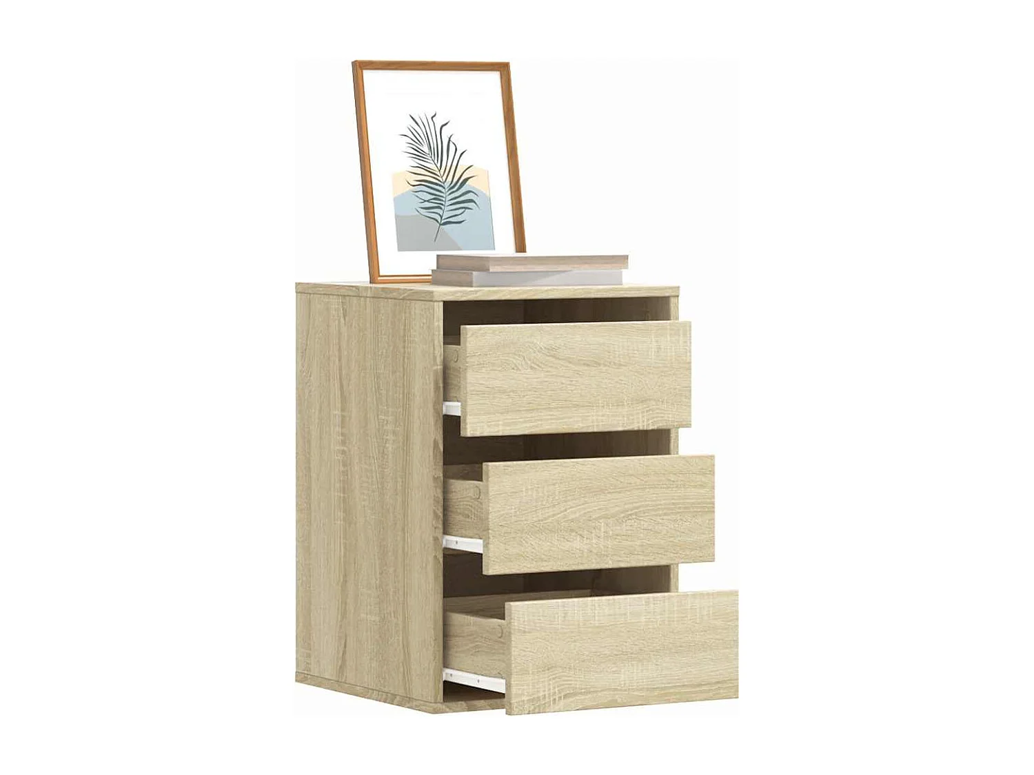 Commode d'angle chêne sonoma 40x41x58 cm bois d'ingénierie