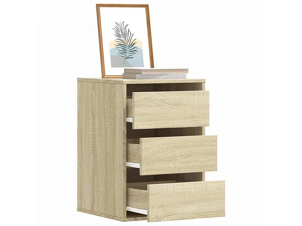 Cajonera de esquina madera ingeniería roble Sonoma 40x41x58 cm