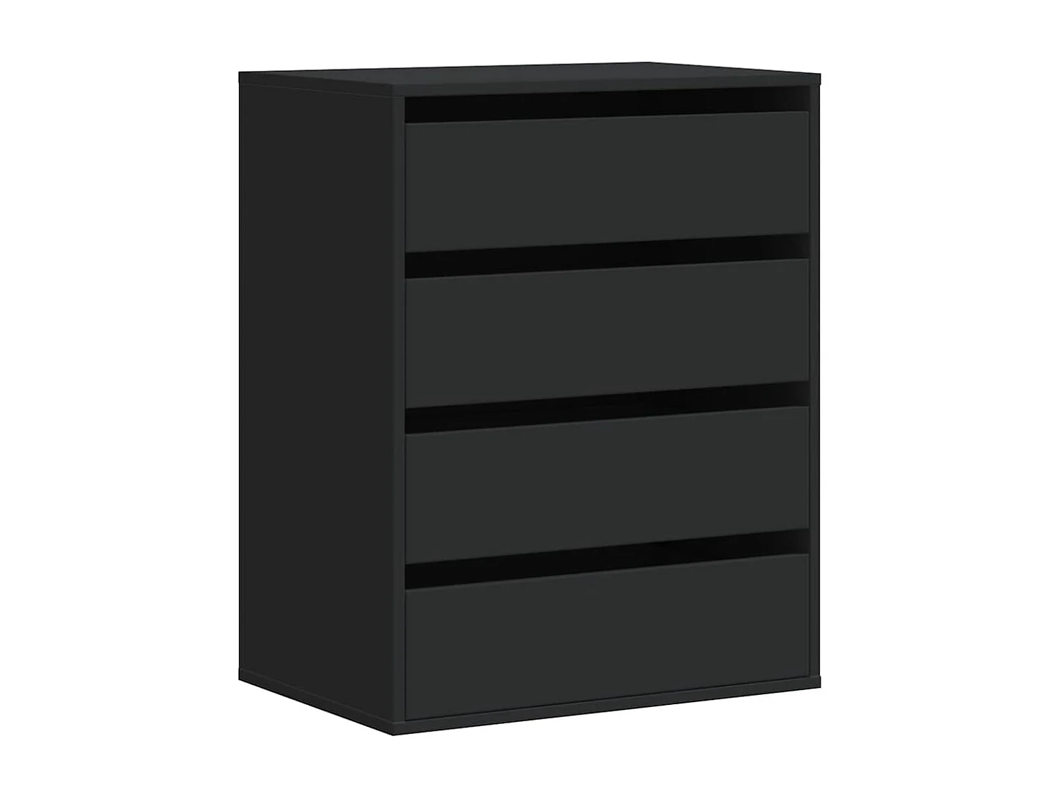 Commode d'angle noir 60x41x76 cm bois d'ingénierie