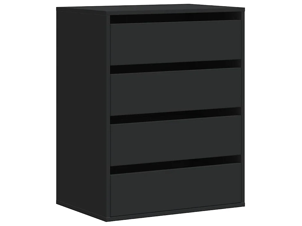 Commode d'angle noir 60x41x76 cm bois d'ingénierie