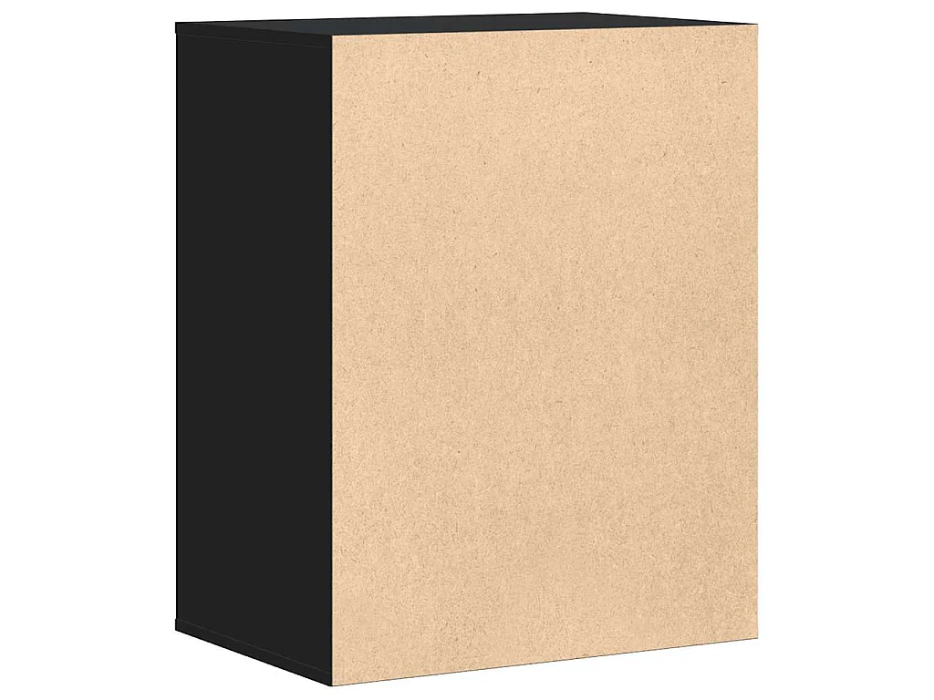 Commode d'angle noir 60x41x76 cm bois d'ingénierie