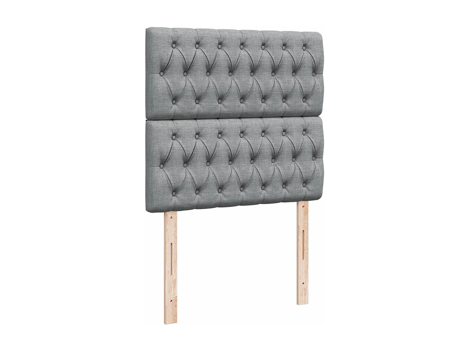 Sommier à lattes de lit et matelas Gris clair 90x190 cm Tissu