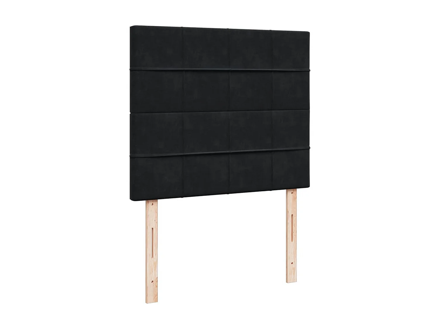 Sommier à lattes de lit avec matelas noir 120x190 cm velours