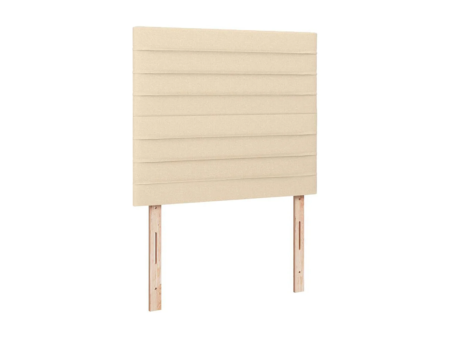 Cama box spring c/ colchão e LED 120x190 cm tecido cor creme