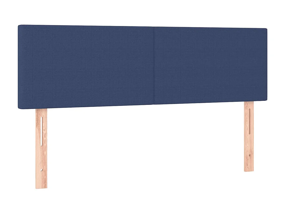 Boxspring met matras en LED stof blauw 140x190 cm