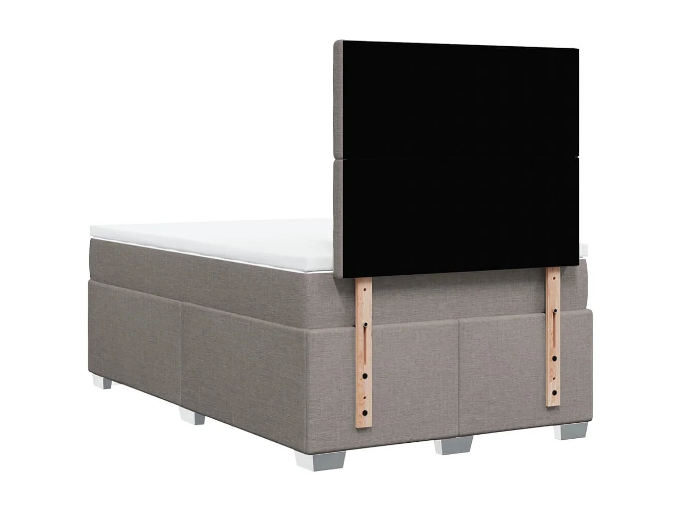 Sommier à lattes de lit avec matelas Taupe 120x200 cm Tissu