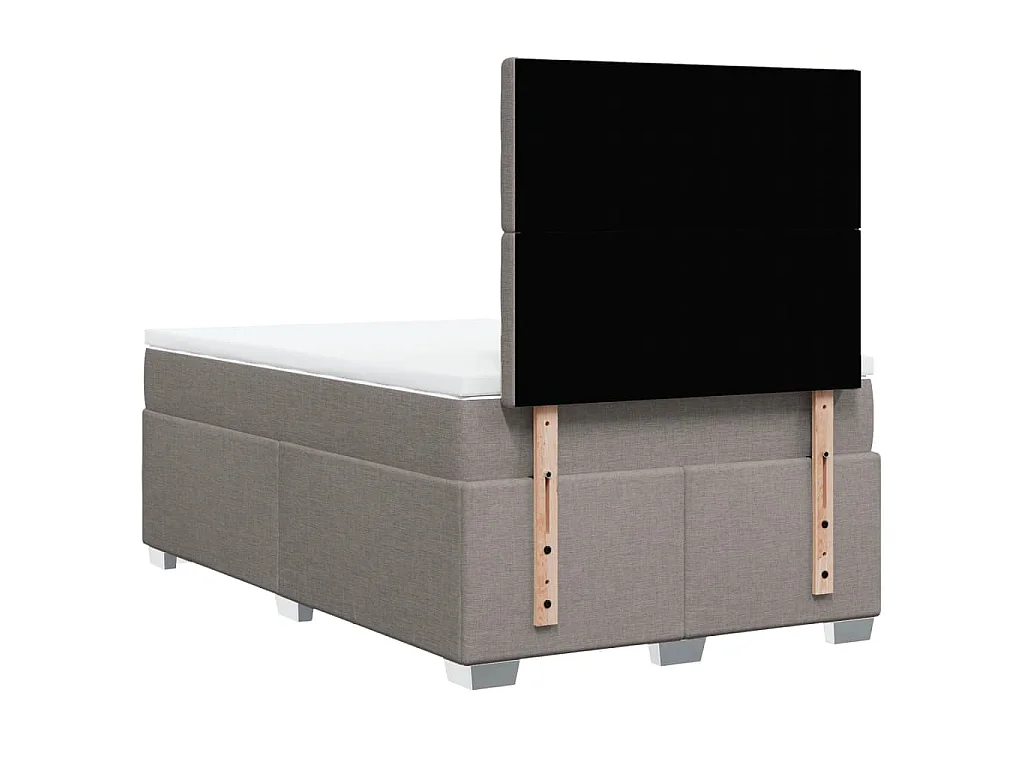 Boxspring met matras stof taupe 120x200 cm