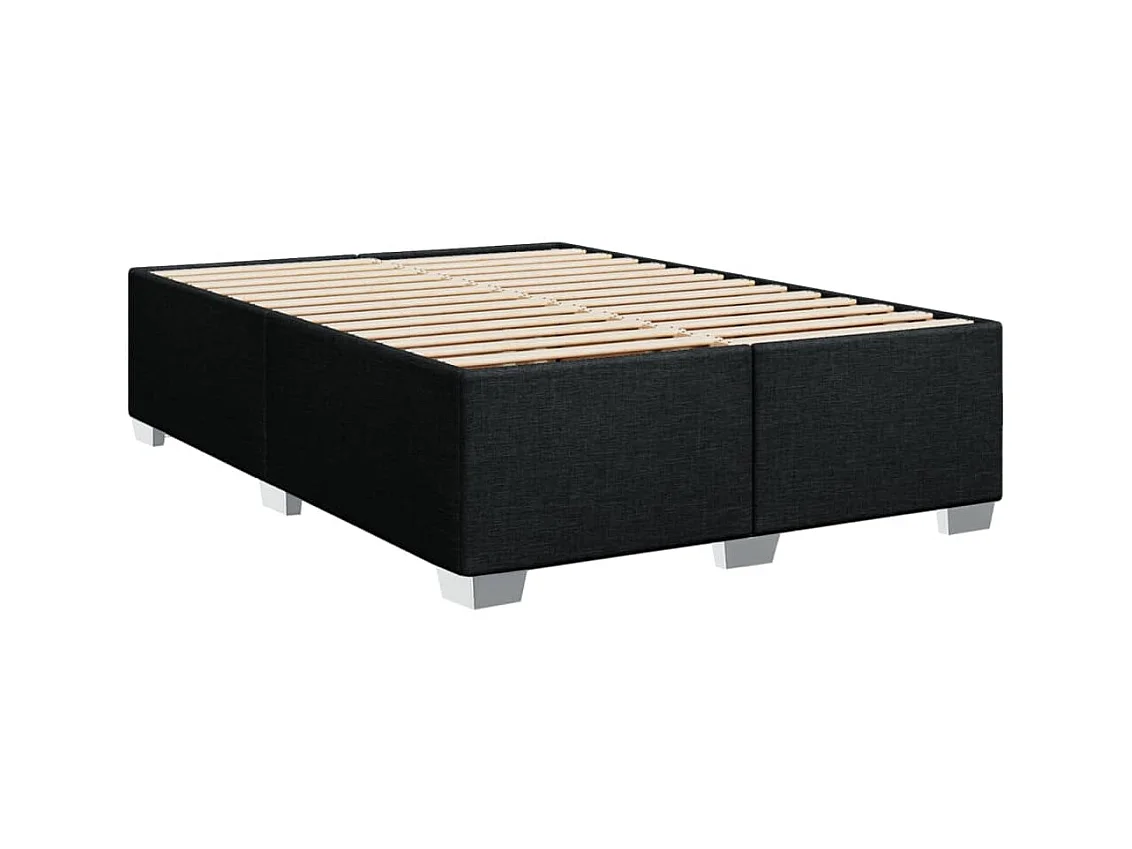 Boxspring met matras stof zwart 140x190 cm