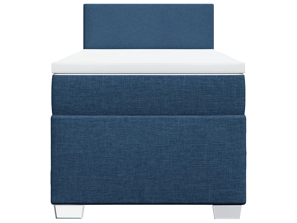 Boxspring met matras stof blauw 100x200 cm