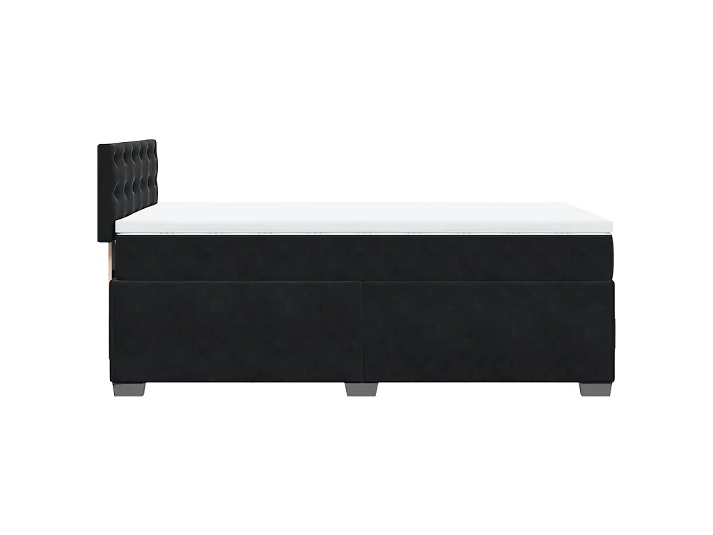 Boxspring met matras fluweel zwart 80x200 cm