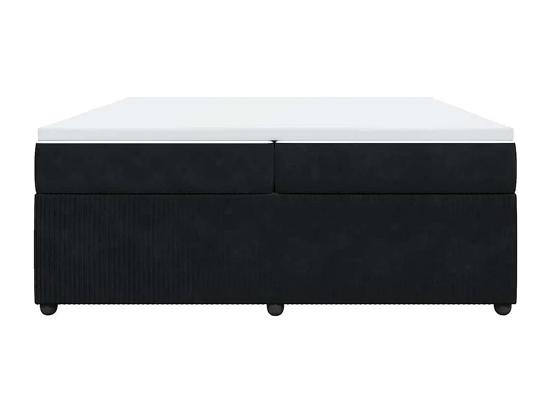 Boxspring met matras fluweel zwart 200x200 cm