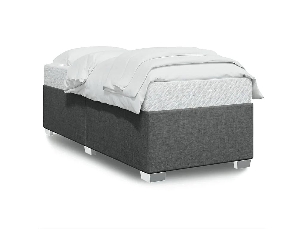 Bedframe zonder matras 90x190 cm stof donkergrijs