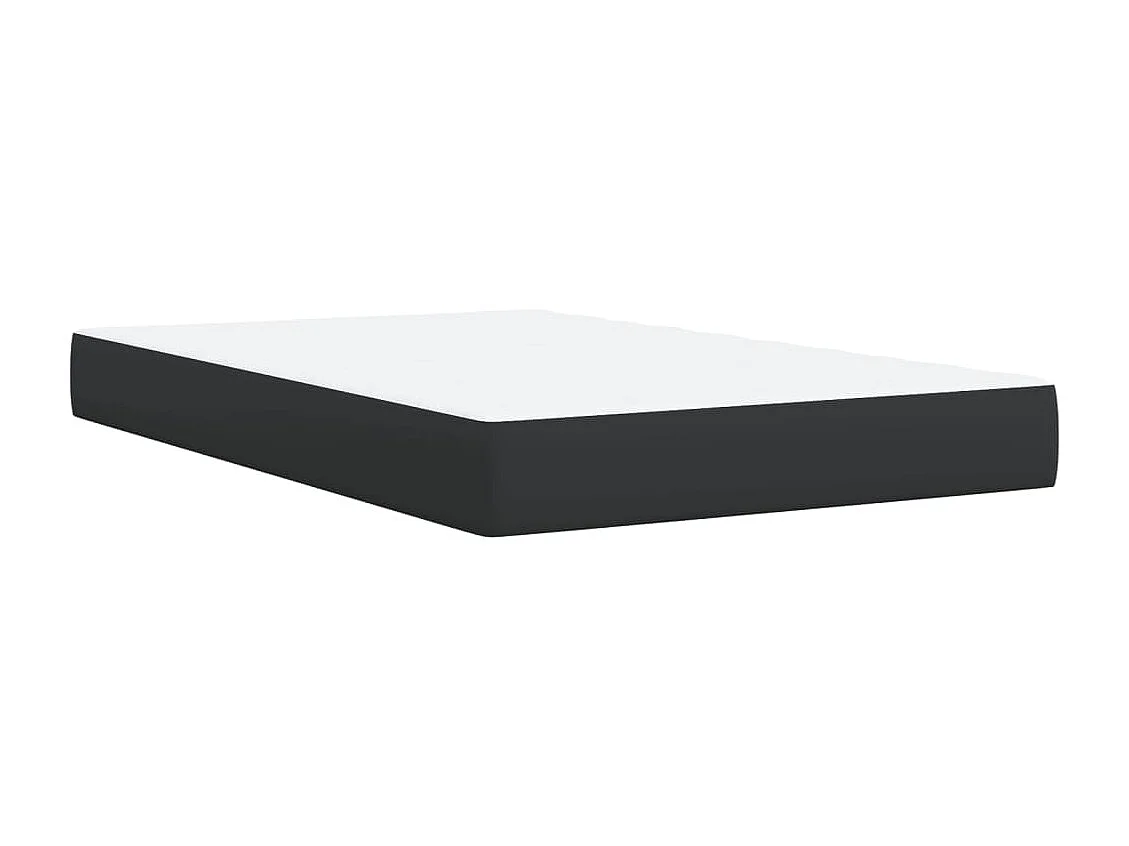 Boxspring met matras kunstleer zwart 120x200 cm