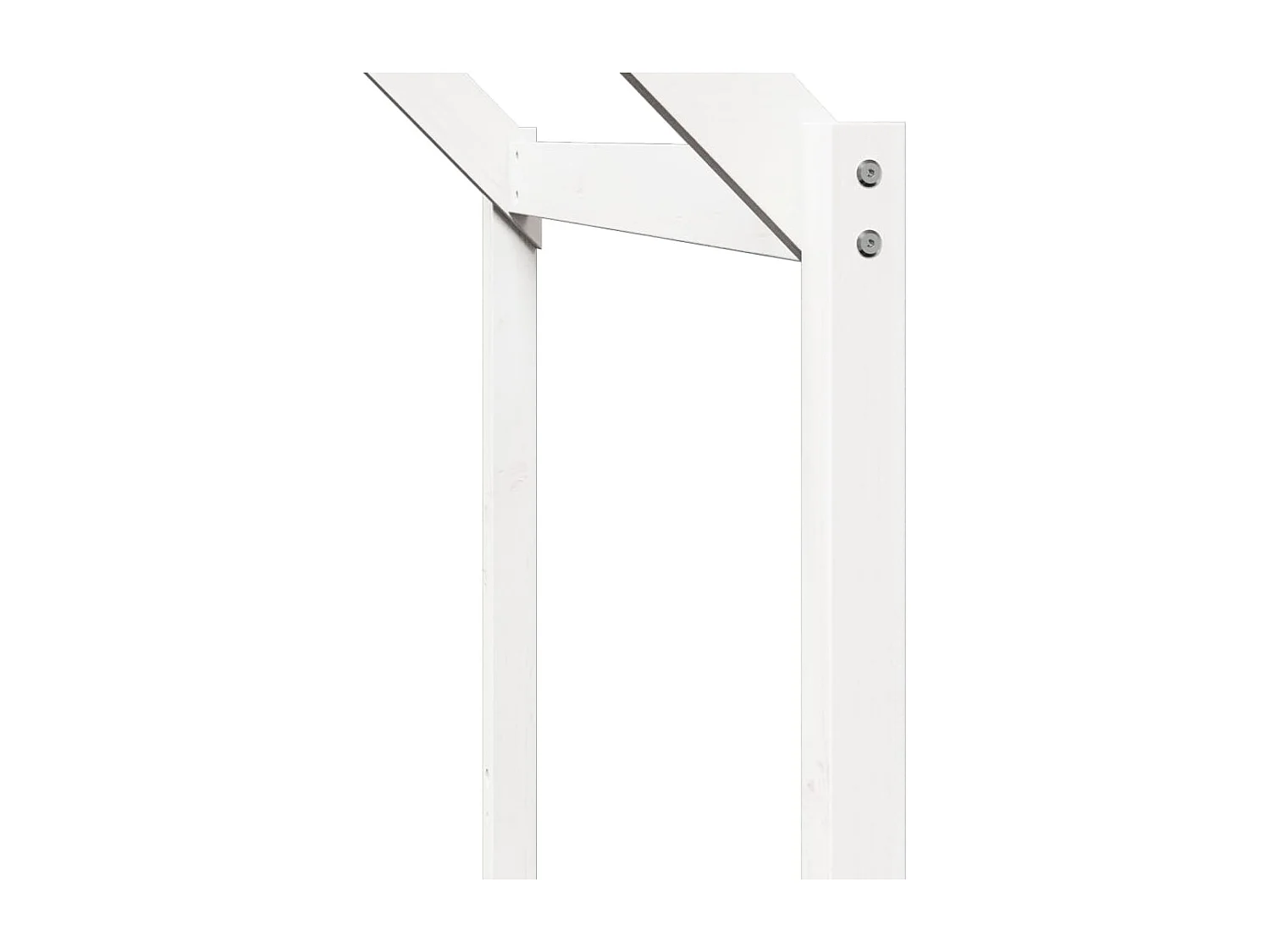 Letto a Soppalco con Tetto Bianco 90x190 cm in Legno di Pino