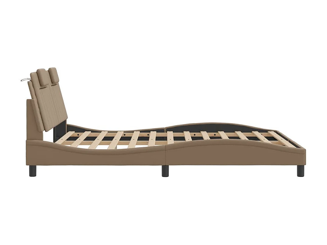 Cadre de lit Viana avec LED sans matelas cappuccino 160x200 cm